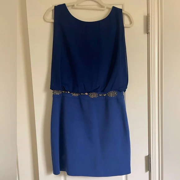 Royal Blue Cocktail Dress - Picture 1 of 4
